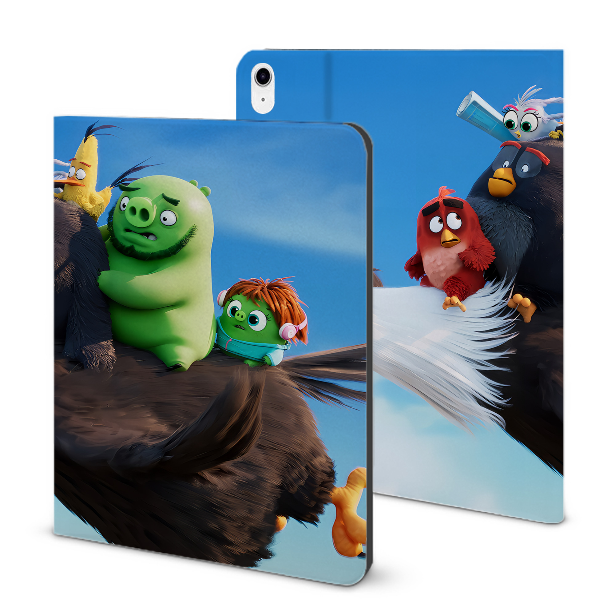 （画像用） Angry Birds アングリーバード IPad ケース ブック型 PUレザー TPU 耐衝撃 軽量 薄型 ペン収納なし 全面保護 IPad 各モデル対応